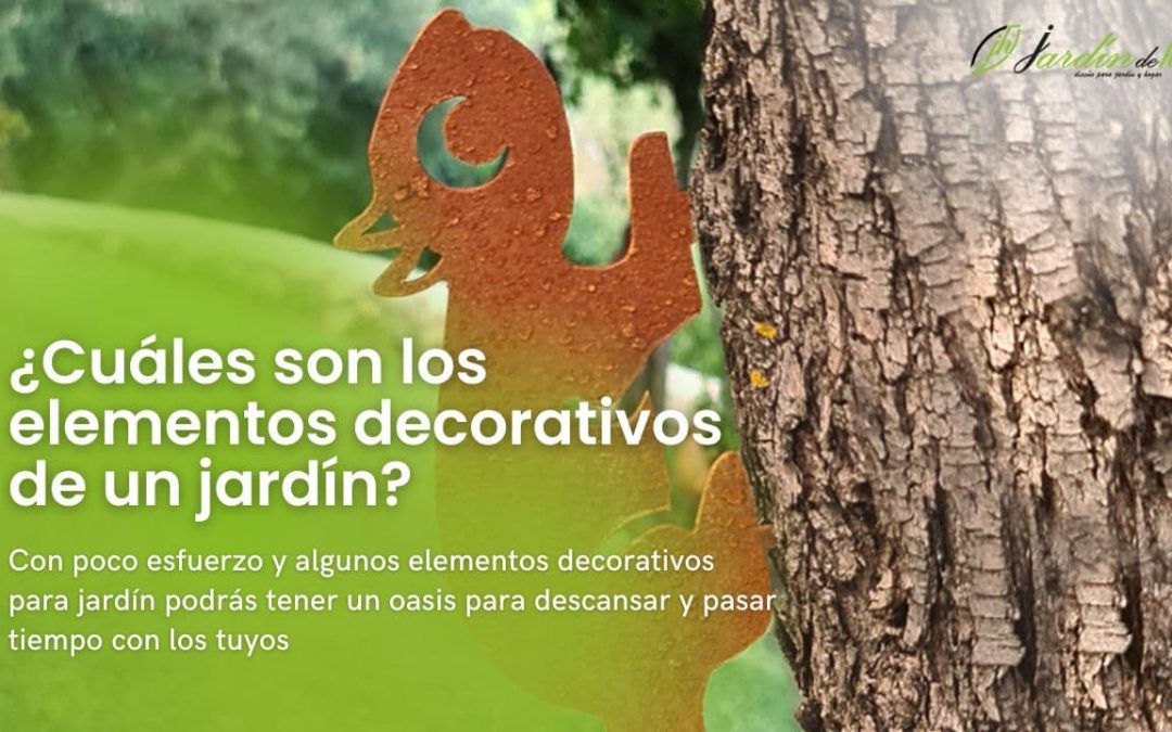 ¿Cuáles son los elementos decorativos de un jardín?